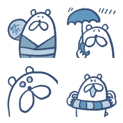 [LINE絵文字] ★涼しげなシロクマさん★の画像