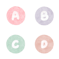 半透明  水彩  ローマ字 絵文字の絵文字メイン画像