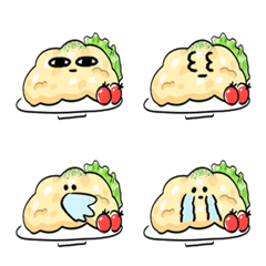 [LINE絵文字] シンプル スクランブルエッグ 日常会話の画像