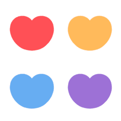 [LINE絵文字] まるっこいハート 3の画像