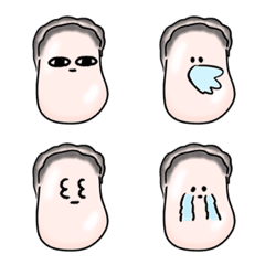 [LINE絵文字] シンプル カキ 日常会話の画像