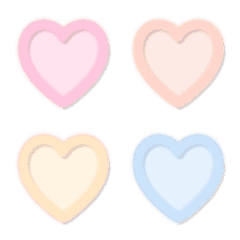 [LINE絵文字] 光る♡シンプルハート16の画像