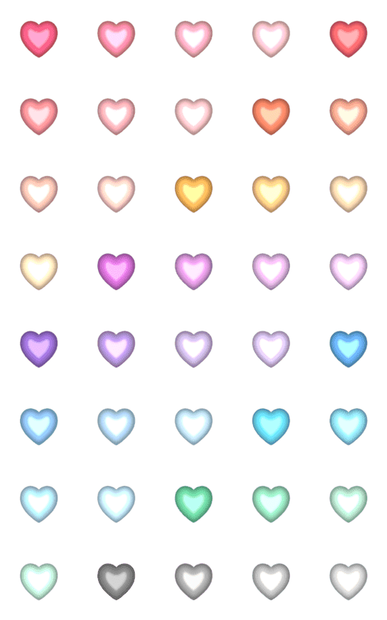 [LINE絵文字]シンプルハート 3の画像一覧