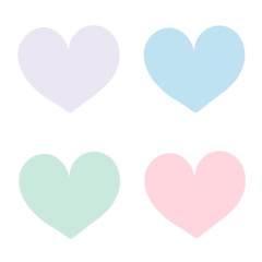 [LINE絵文字] 軽いハートの形（40色）の画像
