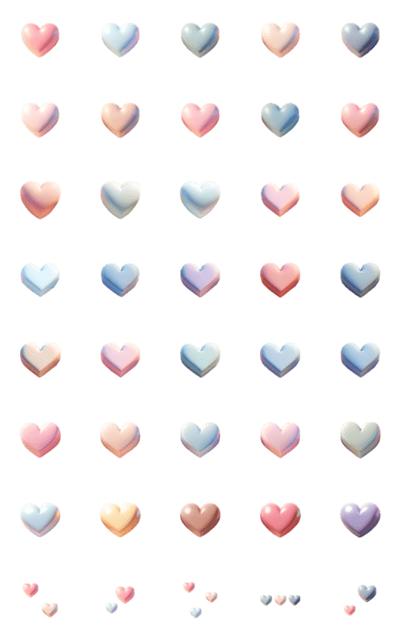 [LINE絵文字]3D  ハートの画像一覧