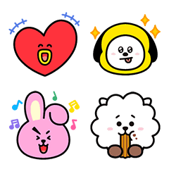 [LINE絵文字] ユニバースターBT21絵文字の画像